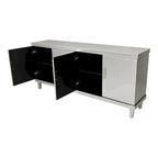 70.07 Wood Storage Cabinet with 4 Doors and Adjustable Shelves