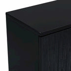 Four-Door Cabinet with Vertical Stripes and Wavy Design