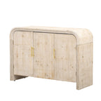 Retro Minimalist Curved Sideboard with Gold Handles