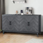 Lacquered Wooden Vintage Style Sideboard