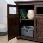Wood Buffet Cabinet with 2 Doors and Metal Handle for Dining Room
