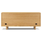 70" Oak Wood Sideboard with Cane Webbing Doors