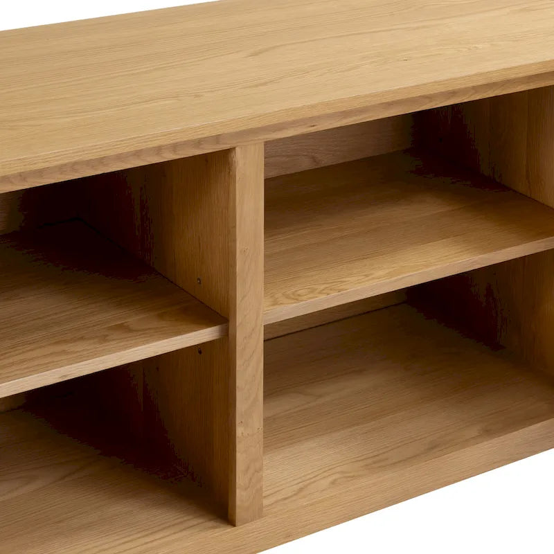 70" Oak Wood Sideboard with Cane Webbing Doors