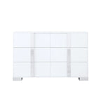 Elegant Modern Dresser with Metal Handle,Mirrored Storage Cabinet with 6 Drawers for Bedroom,Living Room