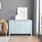 3-Drawer Wooden Sideboard Cabinet with Shell Handles