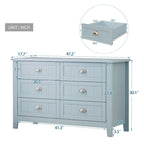3-Drawer Wooden Sideboard Cabinet with Shell Handles