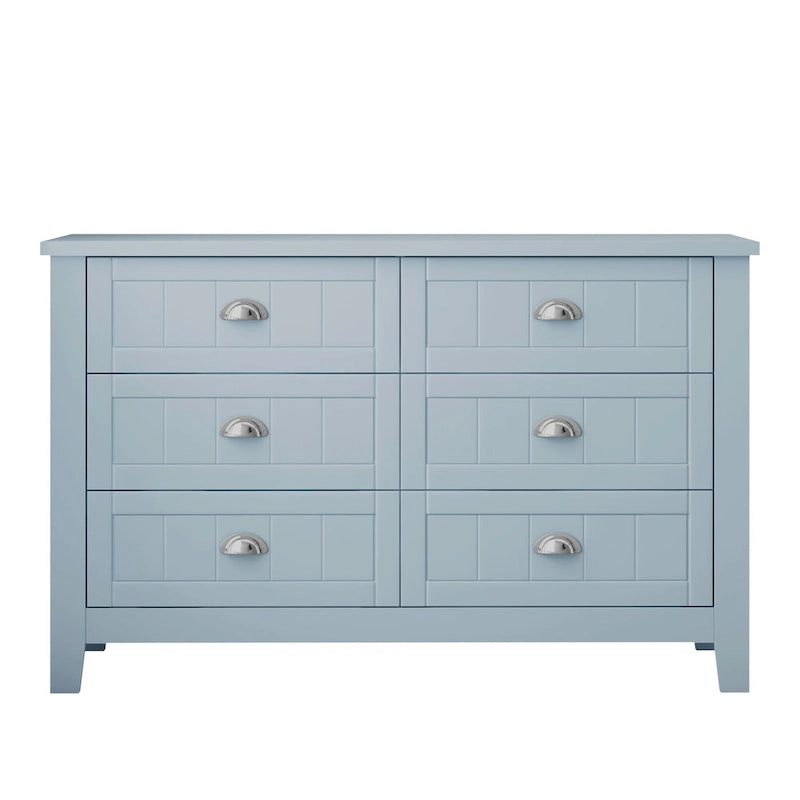 3-Drawer Wooden Sideboard Cabinet with Shell Handles