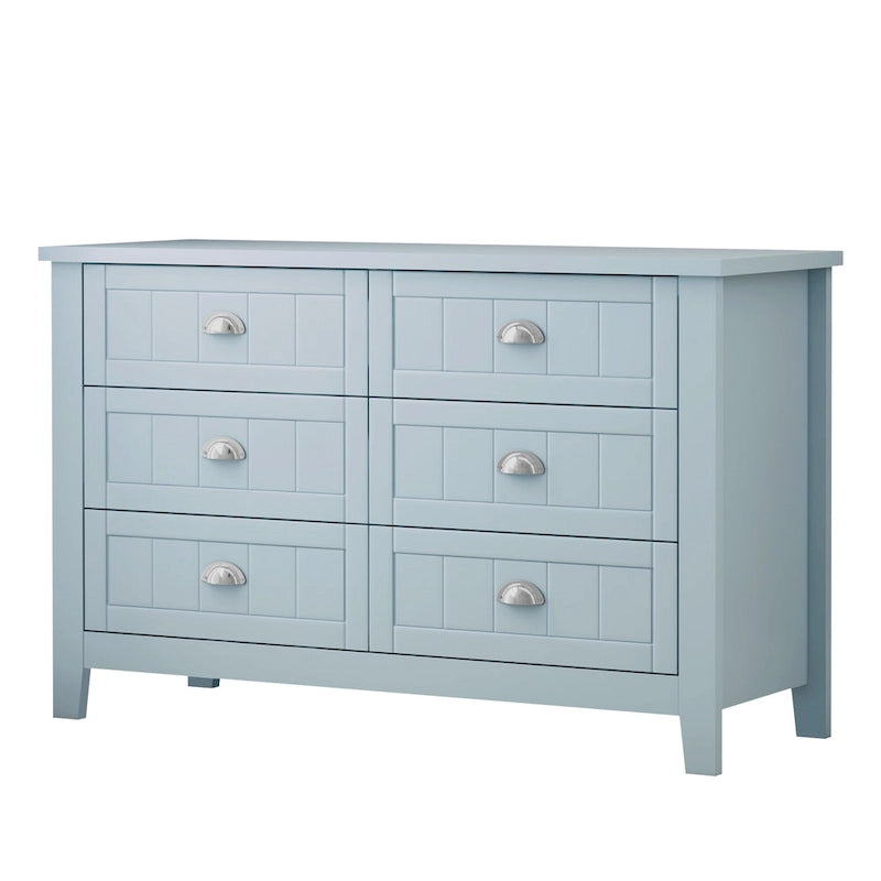 3-Drawer Wooden Sideboard Cabinet with Shell Handles