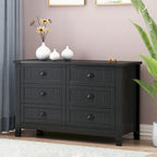 3-Drawer Wooden Sideboard Cabinet with Shell Handles