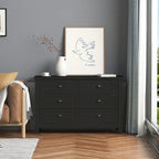 3-Drawer Wooden Sideboard Cabinet with Shell Handles