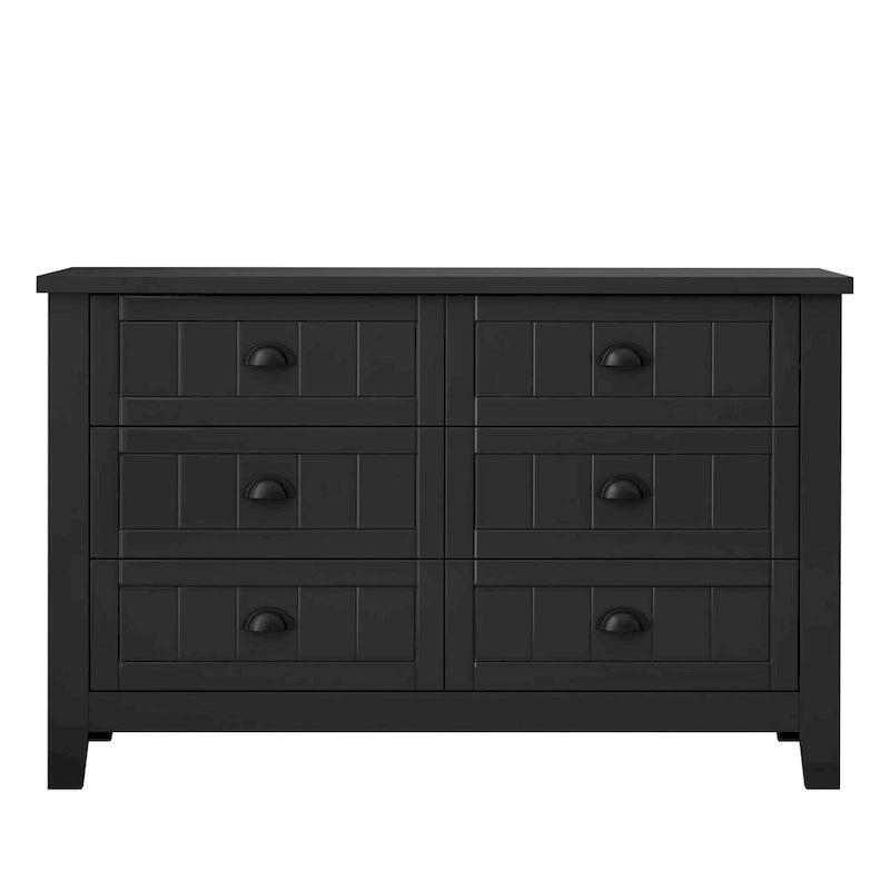 3-Drawer Wooden Sideboard Cabinet with Shell Handles