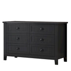 3-Drawer Wooden Sideboard Cabinet with Shell Handles