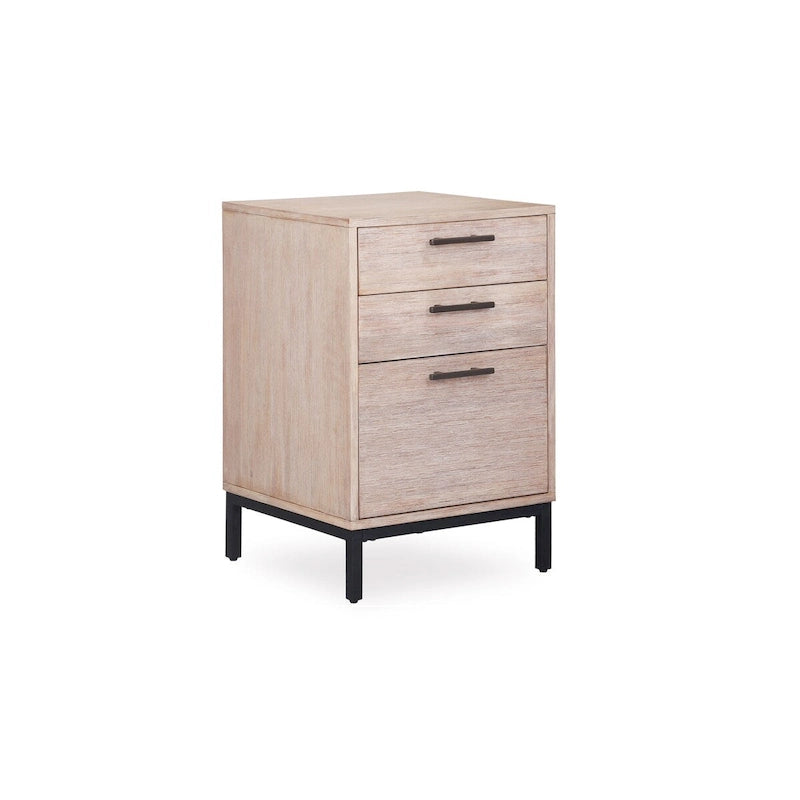 Mountain White Filing Cabinet with Black Frame - 3 Drawer