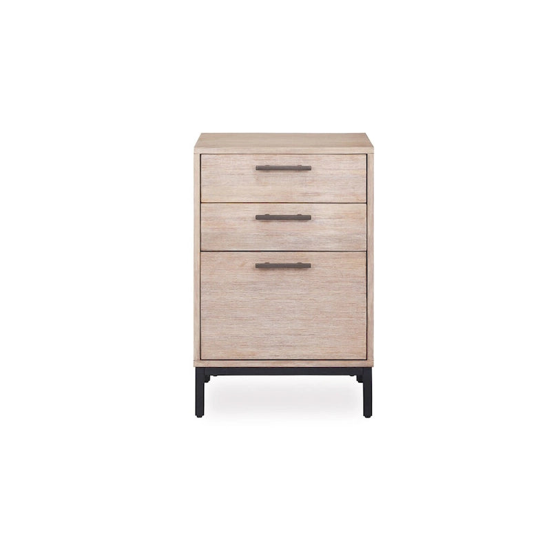 Mountain White Filing Cabinet with Black Frame - 3 Drawer
