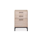 Mountain White Filing Cabinet with Black Frame - 3 Drawer
