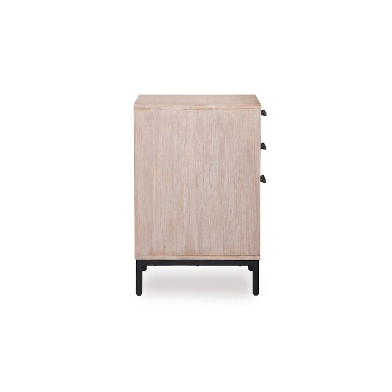 Mountain White Filing Cabinet with Black Frame - 3 Drawer
