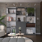 Kenyon 74 Wide 5-Shelf and Cabinet Bookcase Set of 3