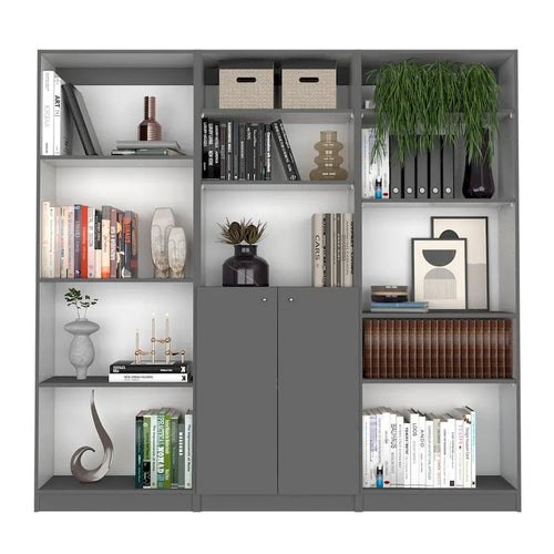 3-Piece Bookcase Set - Multi-Color - 74" Wide