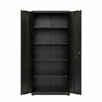 High Storage Cabinet with 2 Doors and 4 Partitions for 5 Separate Storage Spaces