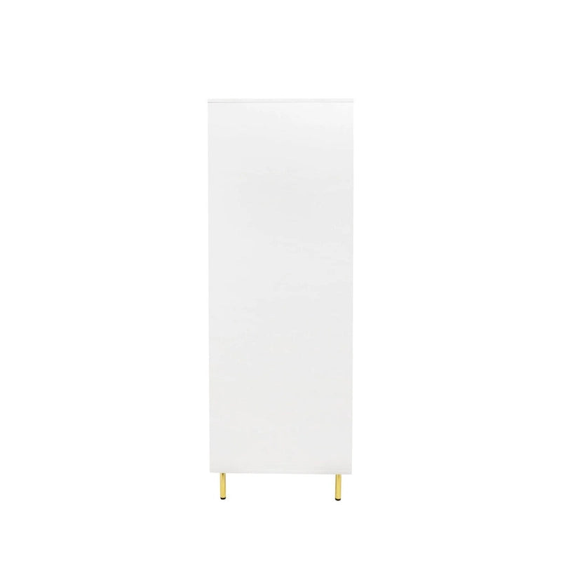 Modern White Armoire with 2 Doors for Bedroom