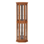 Glass Display Shelf Shelving Bar cabinet with Tempered Glass Door
