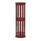 Glass Display Shelf Shelving Bar cabinet with Tempered Glass Door