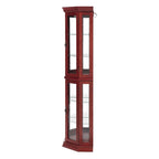 Glass Display Shelf Shelving Bar cabinet with Tempered Glass Door