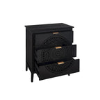 3 Drawer Cabinet with Hollow-Carved