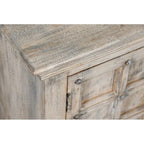 White Distressed 2-Door Storage Cabinet