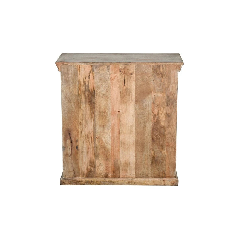 White Distressed 2-Door Storage Cabinet