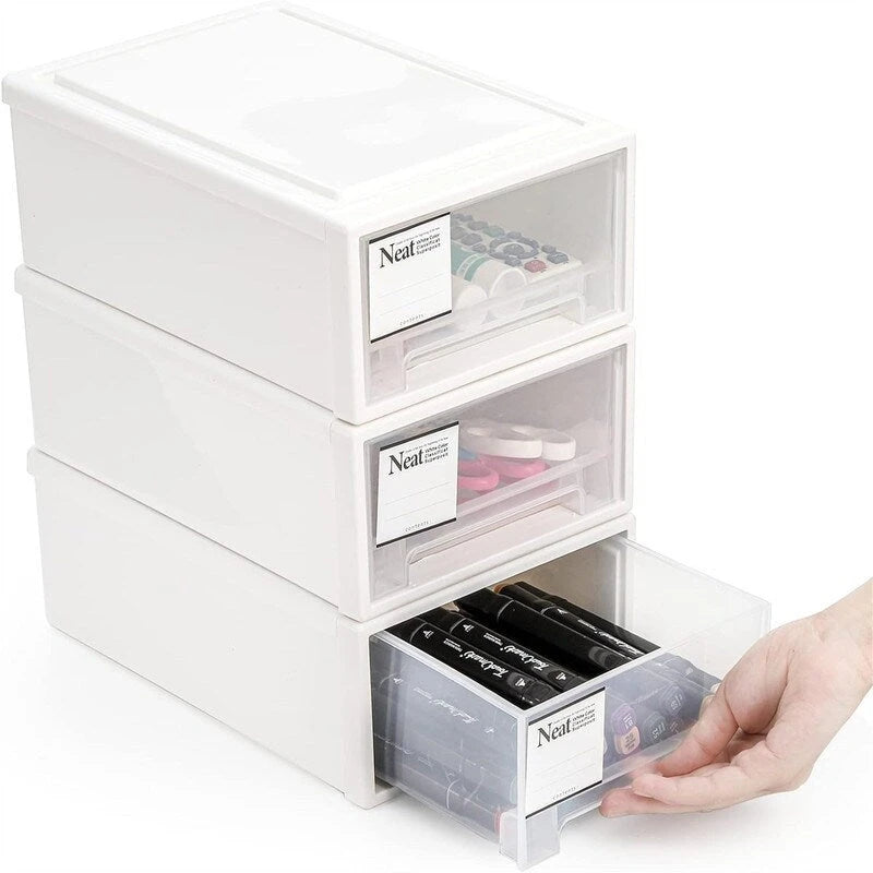 3 Pack Drawer Stackable Storage