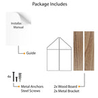 2 Tier Shelves with White Brackets, Bathroom Wall Decor, 24x6, Burnt