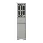 Tall Bathroom Cabinet, Freestanding Storage Cabinet with Drawer and Doors, Acrylic Door, Adjustable Shelf