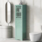 Tall Bathroom Cabinet, Freestanding Storage Cabinet with Drawer and Doors, Acrylic Door, Adjustable Shelf