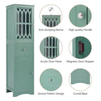 Tall Bathroom Cabinet, Freestanding Storage Cabinet with Drawer and Doors, Acrylic Door, Adjustable Shelf