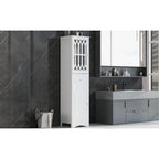 Tall Bathroom Cabinet, Freestanding Storage Cabinet with Drawer and Doors, Acrylic Door, Adjustable Shelf