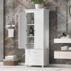 Tall Storage Cabinet with Two Drawers