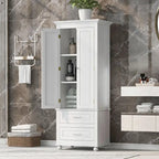 Tall Storage Cabinet with Two Drawers