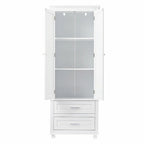 Tall Storage Cabinet with Two Drawers