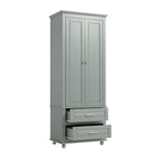 Tall Storage Cabinet with Two Drawers for Bathroom/Office