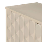 Modern 4-door Sideboard with Convex Pattern Doors and 2 Silver Handle for Living Room, Dining Room, Kitchen