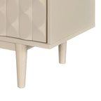 Modern 4-door Sideboard with Convex Pattern Doors and 2 Silver Handle for Living Room, Dining Room, Kitchen
